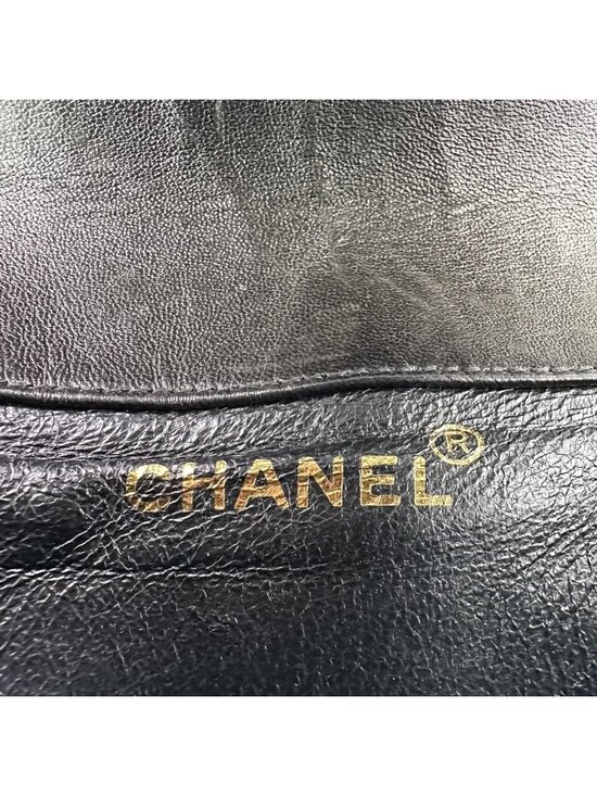 Chanel Vintage Quilted Lambskin Chain Shoulder Turnlock Backpack Black Pre Owned